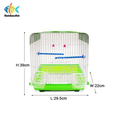 China Various Foshan Bird Cage Manufacturer 28*21*39cm viable pet pigeon cagewith small bird accessories and toys for sale