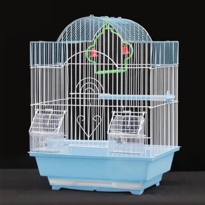 China Wholesale Viable In Stock Metal Stainless Steel Iron Bird Parrot Cage Small Portable Pet Bird Cage for sale