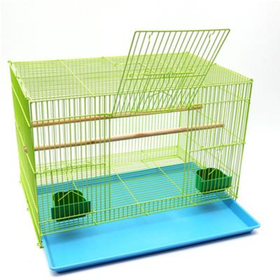 China Hot-Wholesale Viable Factory Group Bird Cage 60cm Wire Folding Pet Cage Easy To Carry Bird Cage for sale