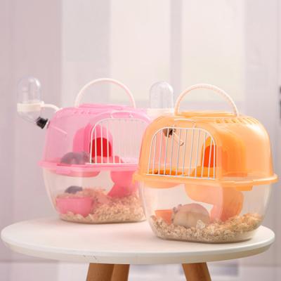 China Plastic hamster house pet pet viable wholesale new viable hot design small carried protable mini cage hamster cage for sale