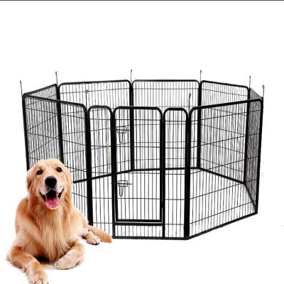 China Wholesale Breathable Dog Cage Avariety Easy Folding Fence Dog Barrier Pet Cage Square Tube Fence Eight-piece Sizes for sale