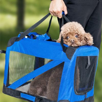 China Viable Pet Carriers Tent For Travel Indoor Portable Folding Soft Dog Travel Crate Kennel To Car for sale