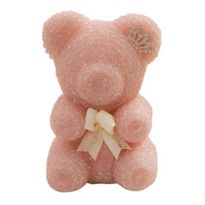 China High Quality Custom Made Automotive Crystal Teddy Bear Rose Bear Wedding Decoration Valentine's Day Gift for sale