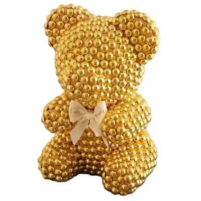 China Natural Factory Outlet Factory Girlfriend Gift Handmade Bead Teddy Bear for Valentine's Day for sale