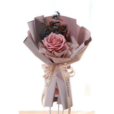 China New Design Perfume Wedding Decoration Hand Flower Bouquet Party Bridesmaid Decoration Flower With Ribbon for sale