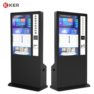 China SDK automatic survey machine self-service kiosk 49 inch touch screen kiosk self question survey kiosk for sale