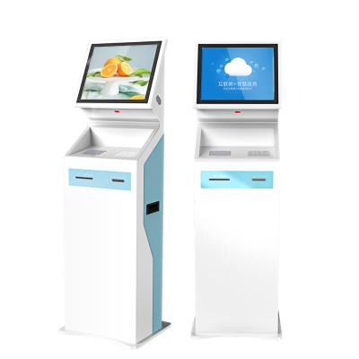 China Indoor 12/15/19 Inch Self Ticket Collects Touch Screen Kiosk With Barcode Scanner Self Service Kiosk for sale