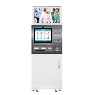 China SDK Hospital Kiosk Windows OS I7 8G 256G Wifi Printer Dual Camera Nfc Reader POS Slot Bill Printer for sale