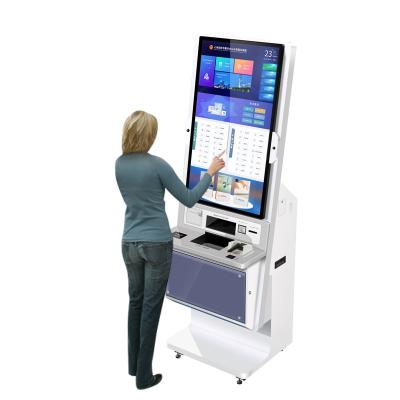 China Multifunctional SDK POS A4 Self Service Printer Touch Screen Kiosk Cash Acceptor Payment Kiosk Cash Bill Payment Kiosk for sale