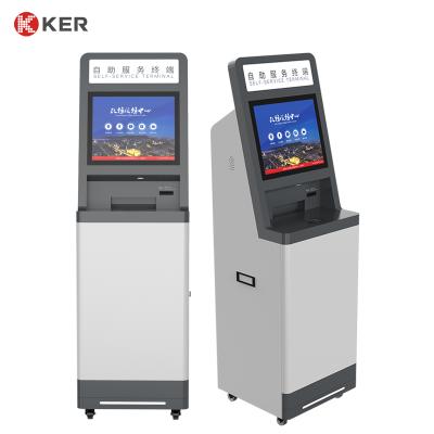 China Multifunction Digital Self Service Kiosk Signage Touch Screen Printer Ticket Printer Kiosk UPS SDK Kiosk Cash Payment Ordering Contact for sale