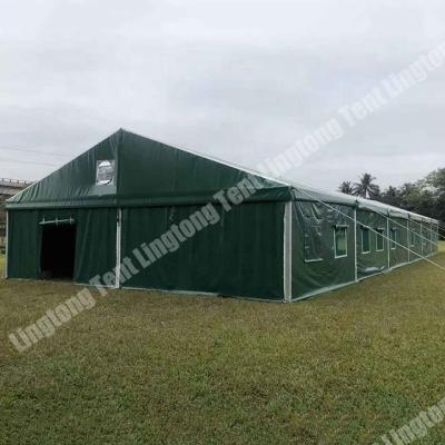 China Large Outdoor Heavy Duty Military Party 6mx21m PVC White Waterproof Tents For Sale for sale