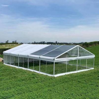 China GSL- Waterproof Luxury Transparent Wedding Marquee Outdoor Event Tents With Clear Roof Tents For 150 People Events Marquee for sale