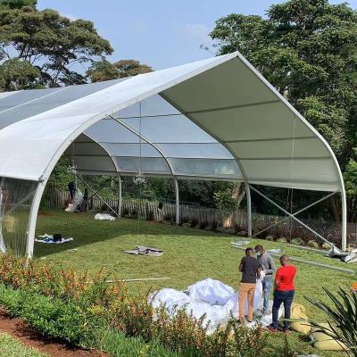 China Curve Structures Waterproof Huge Aluminum Tent For Trade Show , Exhibition Tent for sale