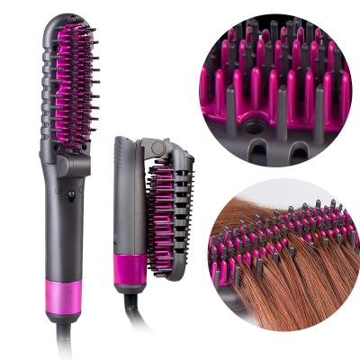 China Latest Outdoor Easy To Carry Electric Foldable Hair Straightening Brush for sale