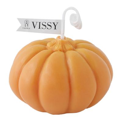 China Creative Handmade Pumpkin Cand 7*7*5cm Simulation Halloween Pumpkin Aromatherapy Candle Gift Box Birthday Party Gift for sale