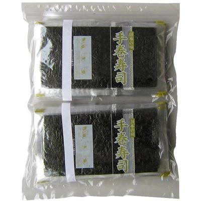 China Dry single wing or double wings hand roll sushi nori seaweed or temaki seaweed packaging with plastic film grade A for sale