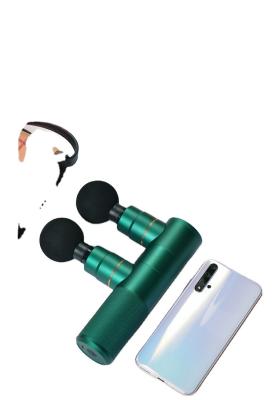 China 2000mAh Battery Fascia Massage Gun Dual Heads Carbon Fiber Massage Fascia Gun for sale