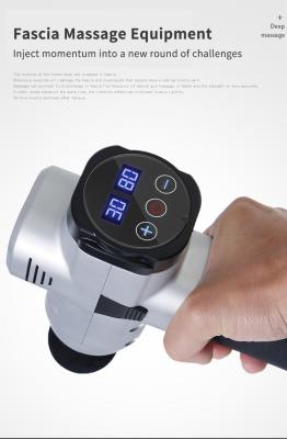 China Carbon Fiber Wireless Massage Gun HF Battery Powered Muscle Massager for sale