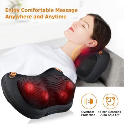 China 24W Homedics Shiatsu Massage Pillow Black Cordless Massage Pillow for sale