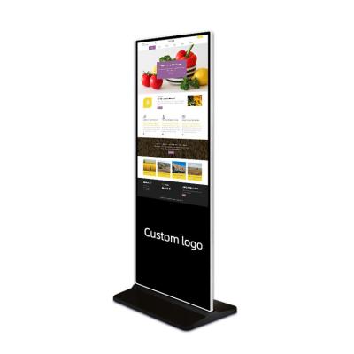 China Indoor 43 50 55 Inch Vertical Touch Screen Lcd Panel Stand Advertising Display Led Interactive Advertising Standing Full Screen Hd for sale