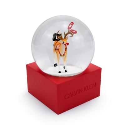 China Europe Home Decorate Luxury Elk Snowball Elk Souvenirs Ornament Snow Globes Custom Christmas Snow Globe for sale