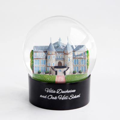 China High Quality Europe Polyresin Church School Personalized Custom Snowball Ornament Luxury Souvenir Snow Globes Snow Globe for sale