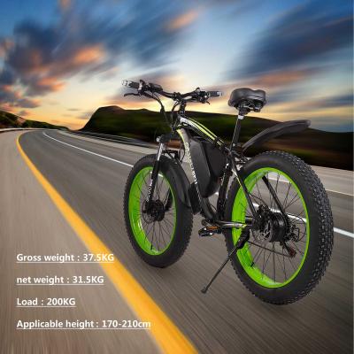 China Europe GOGOBEST GF700 26 Inch 1000w Motor Double Motor Aluminum Alloy Mountain Bike Off Road Electric Snow Bicycle Fat Tire 48V 17.5Ah Electric Battery for sale