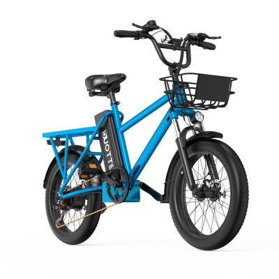 China EU City Bike 2 Seats 90km Running Speed ​​48V 15Ah 7 Speed ​​Electric Cargo Bike Duotts ​​C20 20 Inch 500W EU Aluminum Alloy High Speed ​​Retro for sale