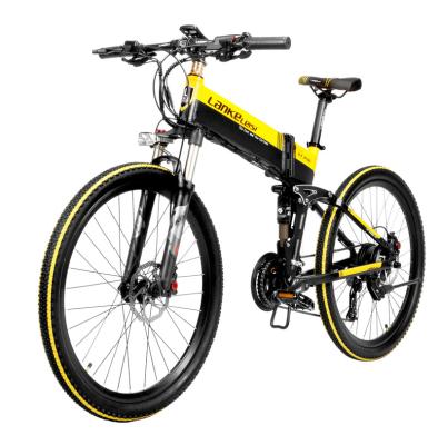 China EU Warehouse Lankeleisi xt750 Multifunctional 26 Inch City Moped Electric Bicycle 400w 500w 48v Lithium Battery Foldable Electric Mountainbike for sale