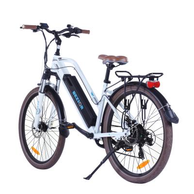 China Aluminum Alloy Drop Shipping Bezior 26 Inch Moped Electric Bicycle 250w Motor 48V 12.5Ah Two Seat Electric Road Woman Electric Bike Moped for sale