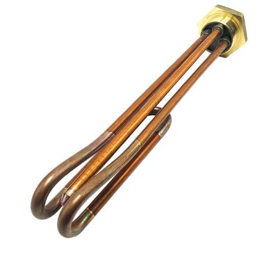 China Hotel heating element copper parts thread screw type material electric water heating element 220v original for sale