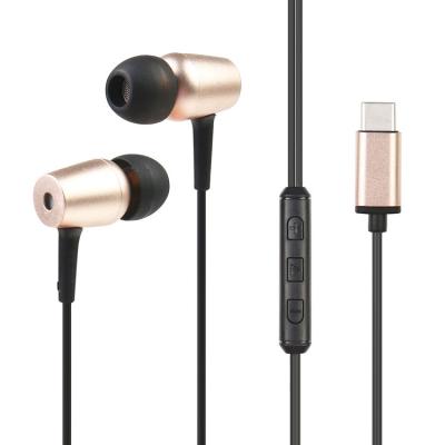 China In-ear quality metal earbud wired earphone type c ear phone earphone in ear for sale