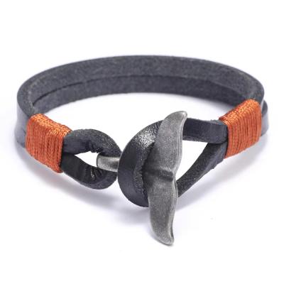 China Hot Selling Brand Men's Fashion Soft Soft Feeling Amazon Whale For Alloy Bracelet Whip Men's Handmade Bracelet for sale