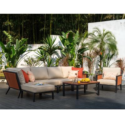 China Weather Resistant Outdoor Furniture Sofa Sectional Outdoor Garden Patio Seating Set for sale