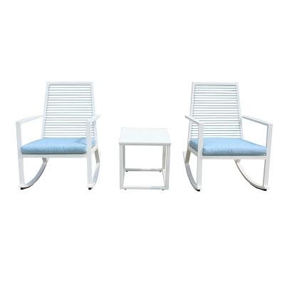 China Modern high quality outdoor rocking chairs garden lounge furniture set for patio for sale