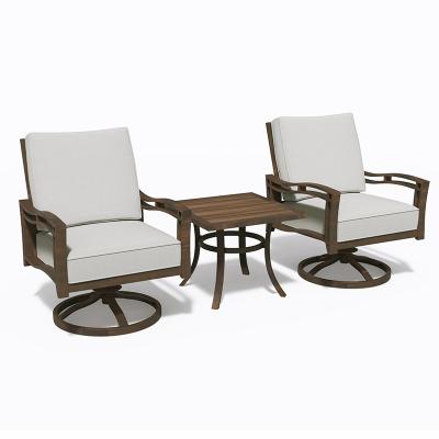 China Waterproof Customized Outdoor Leisure Furniture Set Aluminum All Weather Lounge Rockers For Garden for sale