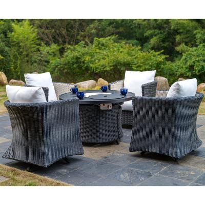 China Good Quality New Weather Arrivalsoutdoor New Garden Furniture Fire Resistant Pit Table Set for sale