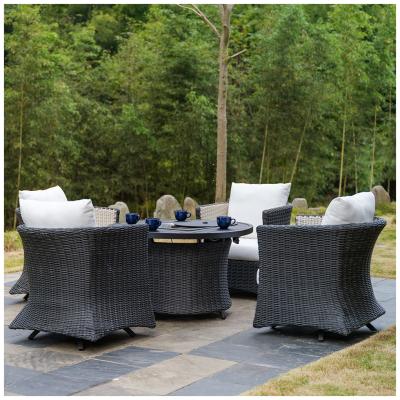 China New Product Hot Selling Aluminum Fire Pit Table And Chair Set Weather Resistant for sale