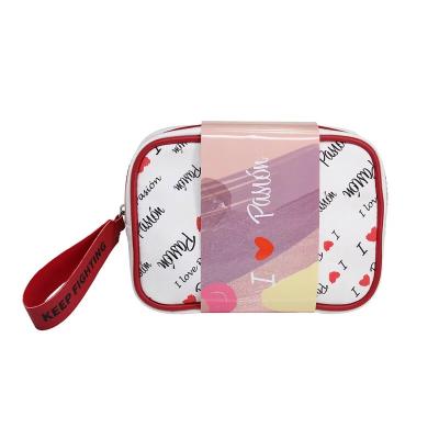 China Lady Private Label Travel PVC Zipper Bag Cosmetic Pouch Beauty OEM/ODM Make Up Bag Support Customization for sale