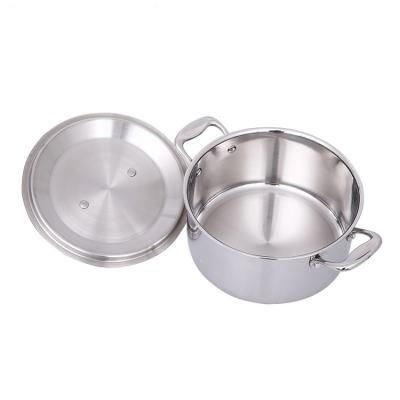 China Sustainable Gas Cooker Induction Hotpot Stainless Steel Pot Cookware Compatible Soup Cooking Pot for sale