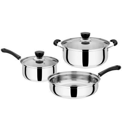 China Hot Selling Stainless Steel Viable 2022 Pot 3 Combination Kitchen Cookware Soup Pot for sale