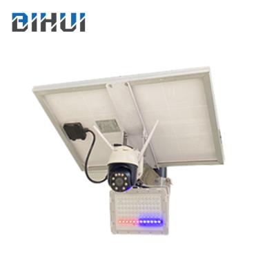 China Built-in Siren Outdoor Ip66 Radio 5 Million Pixels Full Color Security Wifi CCTV Solar Network Camera Day and Night for sale