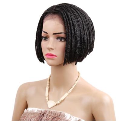 China Short Braided Lead Lace Front Wig Braid Synthetic Wigs For Women for sale