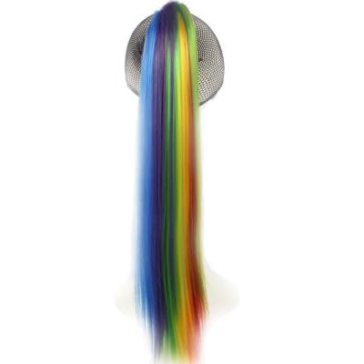 China X-Ring Hair Synethic Straight Colored Unicorn Ponytail for sale