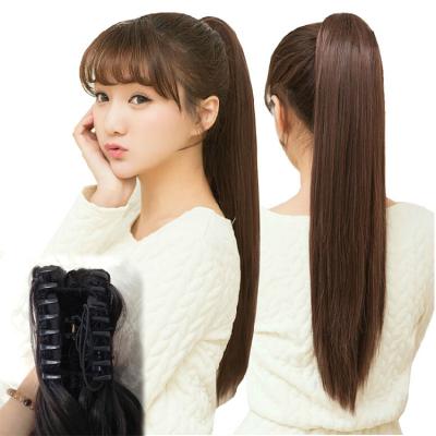 China X-Ring Hair Synthetic Natural Soft Hair Brown Ponytail Wig for sale