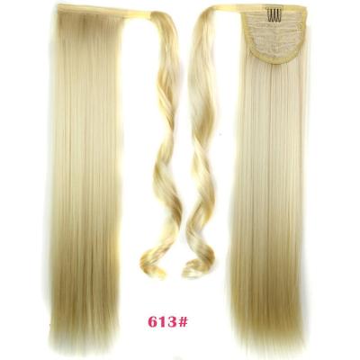 China X-Ring Hair Wrap Synthetic Long Straight Ponytail Magic Band Ponytail for sale