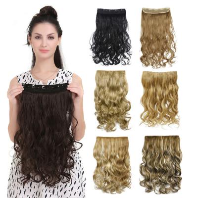 China Regular Curly Wave Hair Extension 5 Clip Synthetic Hair Extension for sale