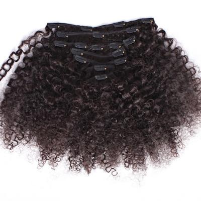 China Regular Wave Synthetic Curly Hair Extension Clip In Hair Extension For Black Women for sale