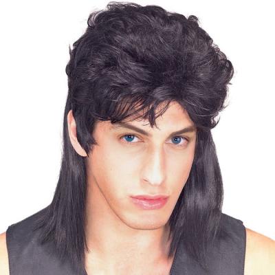 China Wave 80s Party Wear Carnival Wear Silky Straight Cheap Synthetic Mullet Wig for sale