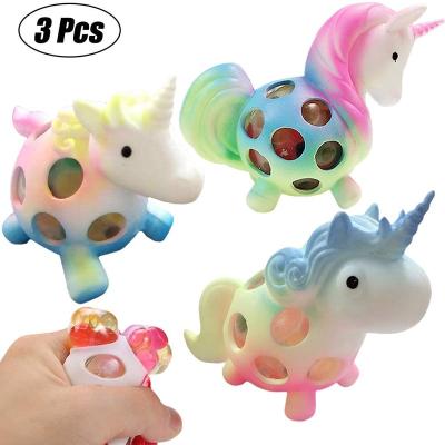 China Squishy Toys HUAYI Unicorn Squishy Balls Stress Relief Squeeze Toys Squishy Animal Toys for sale